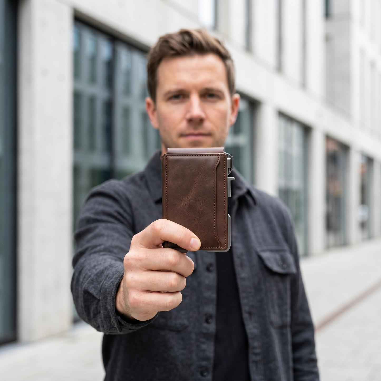 Zvarelo — Titanpungen med pop-up-visning, der viser alle kort med ét klik