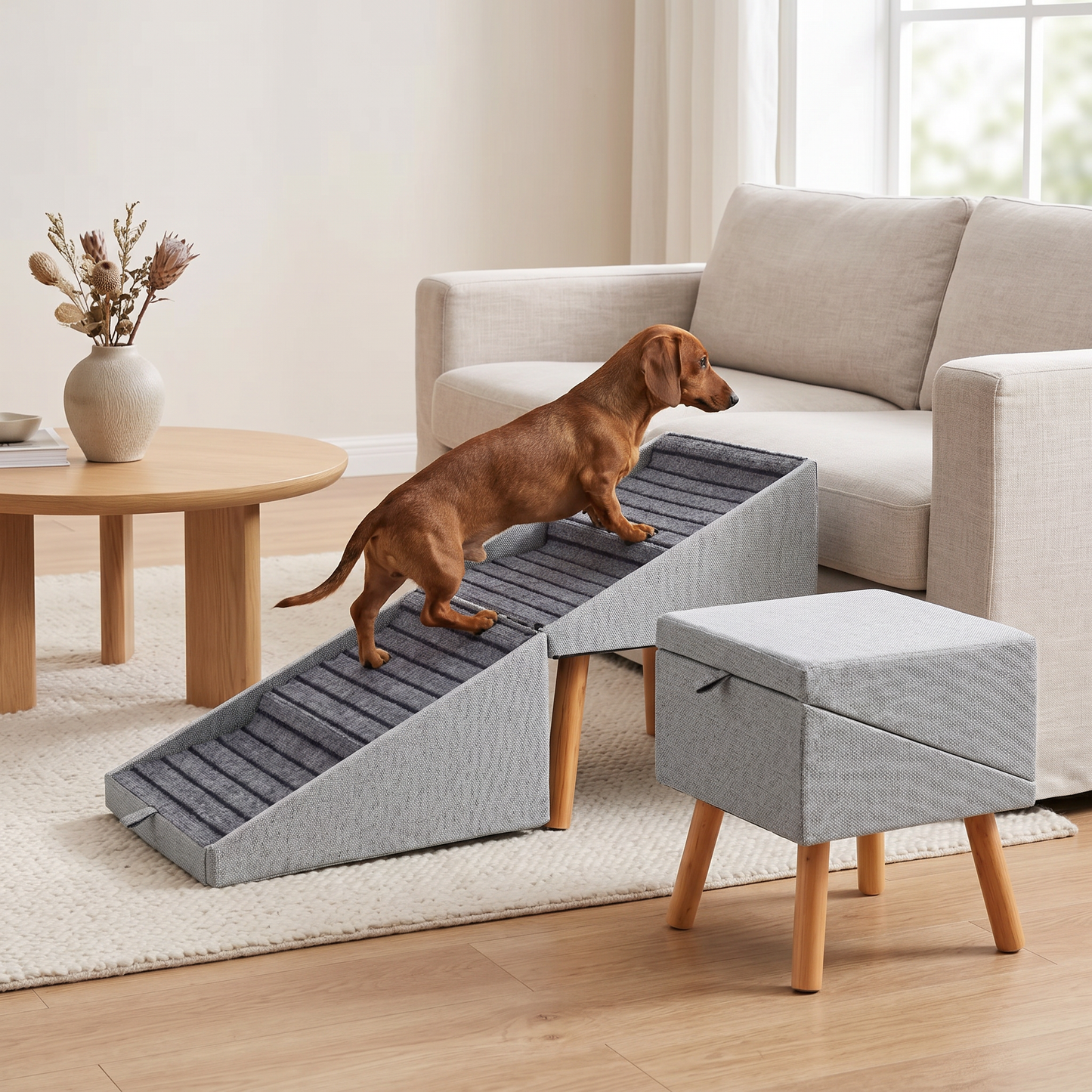 Zvarelo — Hundetrappen i ottoman-design der beskytter din hunds led