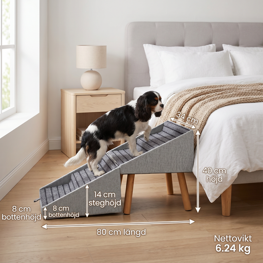 Zvarelo — Hundetrappen i ottoman-design der beskytter din hunds led