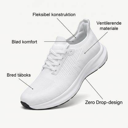 Zvarelo CloudStep — Hallux-venlige sko med bred tåboks og sømløst indre der lader dig gå hele dagen uden smerte