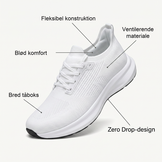 Zvarelo CloudStep — Hallux-venlige sko med bred tåboks og sømløst indre der lader dig gå hele dagen uden smerte