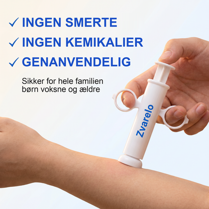 Zvarelo — Sugepennen der lindrer kløen fra myggestik ved kilden
