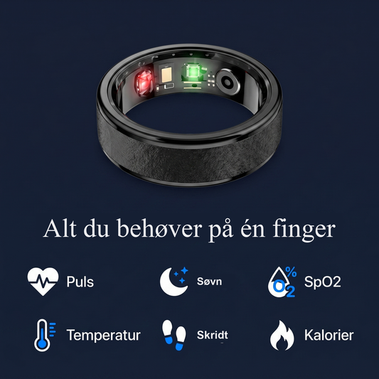 Zvarelo — Sundhedsringen, der sporer søvn, puls og stressniveau døgnet rundt uden skærm