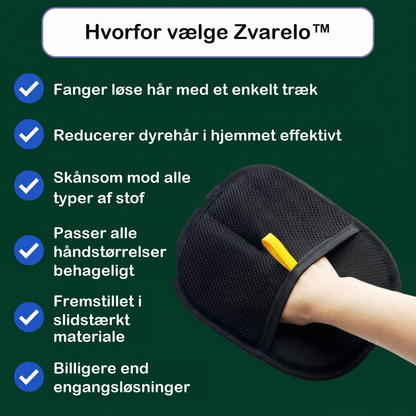 Zvarelo — Hårfjernelseshandsken der river dyrehår af sofaer og tøj med ét træk