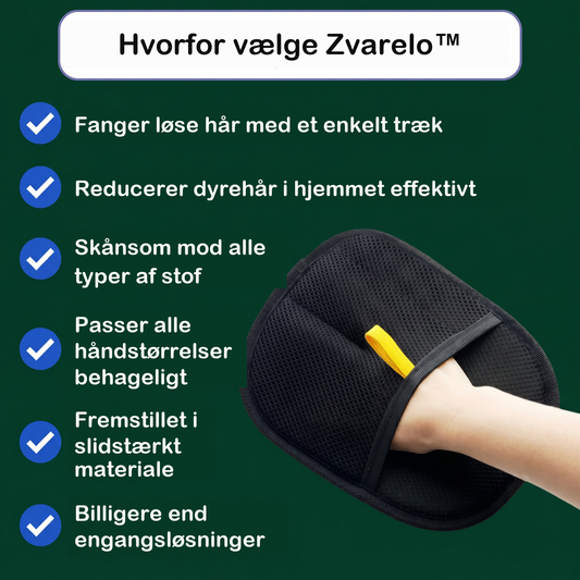 Zvarelo — Hårfjernelseshandsken der river dyrehår af sofaer og tøj med ét træk