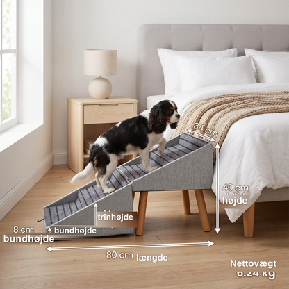 Zvarelo — Hundetrappen i ottoman-design der beskytter din hunds led