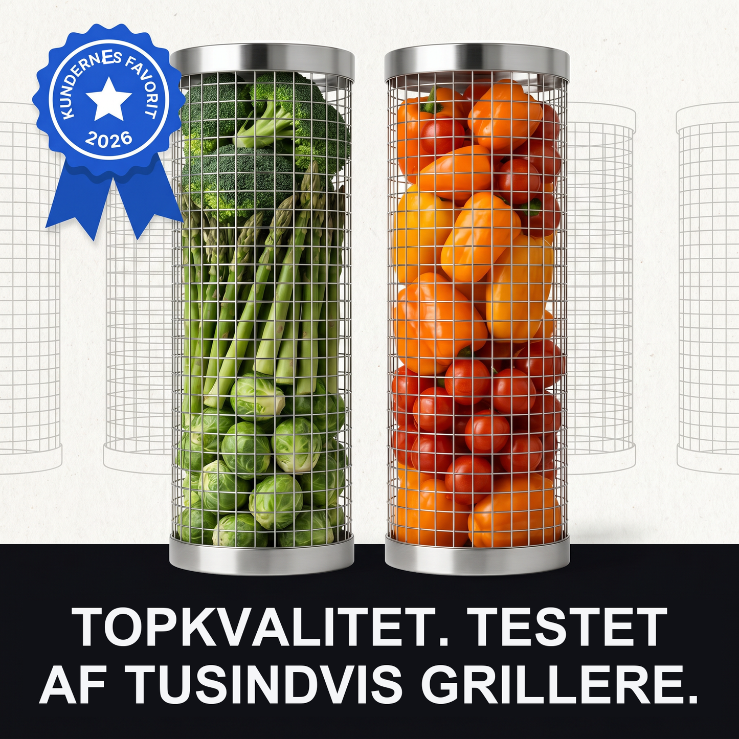 Zvarelo — Grillkurven der holder rejer og grøntsager på plads og giver ægte grillsmag