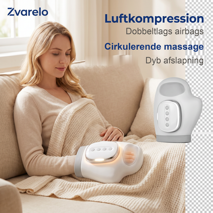 Zvarelo — Håndmassageren med luftkompression og varme, der lindrer stivhed og prikken på 15 minutter om dagen