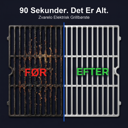 Zvarelo — Grillbørsten uden metaltråde der rengør risten på 90 sekunder uden risiko for forurening
