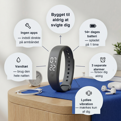 Zvarelo – Vibrerende vækningsarmbånd, der vækker dig uden at forstyrre andre