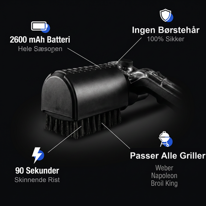 Zvarelo — Grillbørsten uden metaltråde der rengør risten på 90 sekunder uden risiko for forurening
