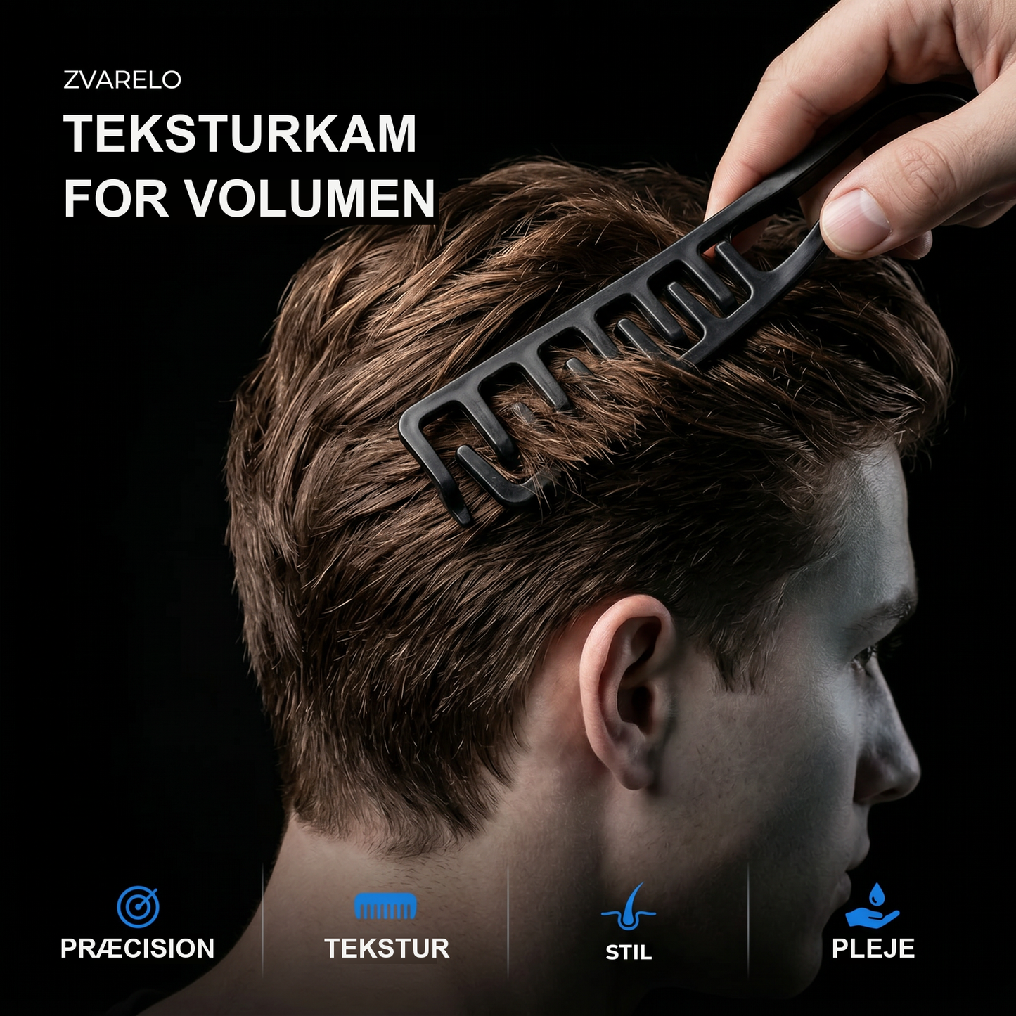Zvarelo — Stylingkammen, der giver barbershop-volumen på 30 sekunder