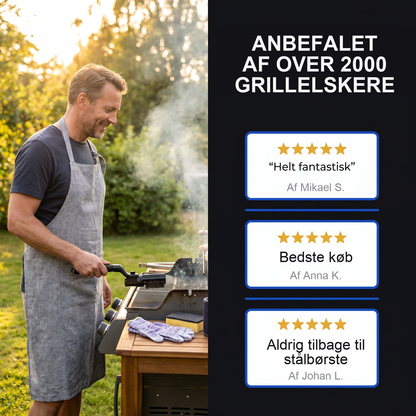 Zvarelo — Grillbørsten uden metaltråde der rengør risten på 90 sekunder uden risiko for forurening