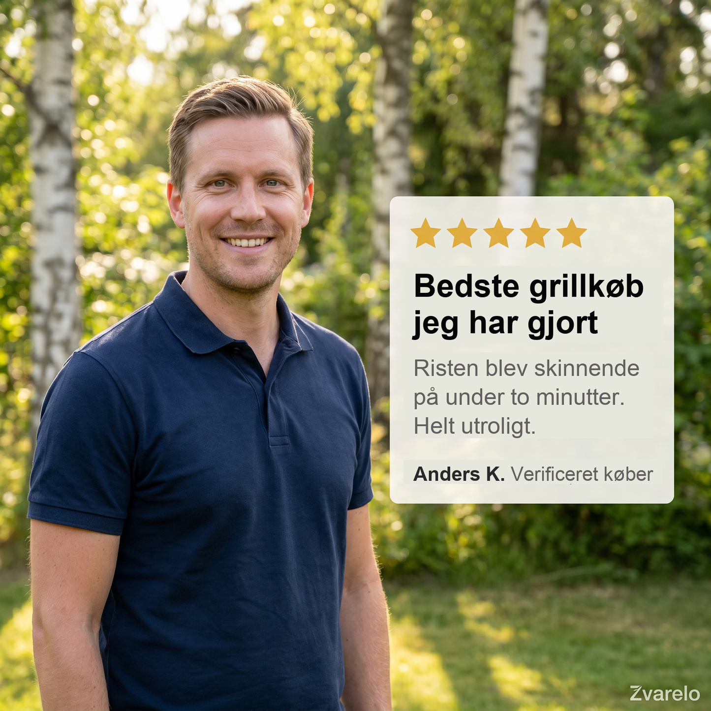 Zvarelo — Grillbørsten uden metaltråde der rengør risten på 90 sekunder uden risiko for forurening